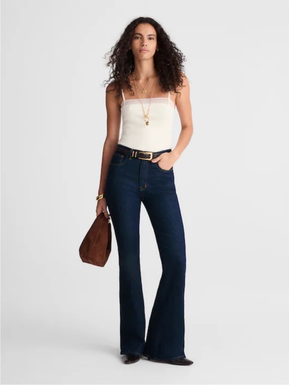 Madewell The Stretch Flare Jean 26P Dark Wash